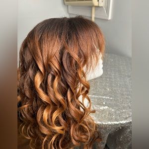 Beautiful amber/blonde wig handmade